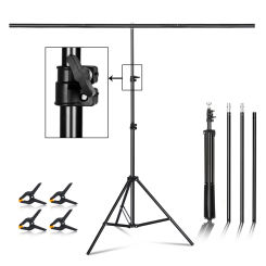 T Stand Background for Backdrop Wall Photography Adjustable Support System Photo Studio  for Non-Woven Muslin Backdrops