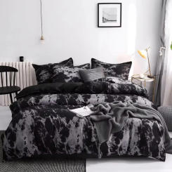 3-piece Nordic Comforter Bedding Set  Queen/King Double or Single Bed with Couple Duvet Cover and Pillow Cases