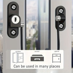 Safety Locks Window Door Cable Ventilator Lock Security Locking Keyed Opening Restrictor Protection Prevent Falling Window Lock