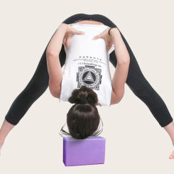 High Density Yoga Blocks -Firm EVA Foam Bricks - Gymnastics Block for Muscle Pain and Stress Purple