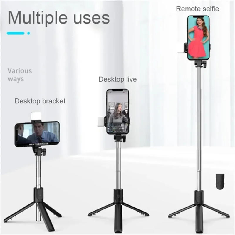 Description Picture 2 of itemCell Phone Selfie Stick Tripod Bluetooth Remote Wireless Selfi Stick Phone Holder Stand with Beauty Fill Light for Phone