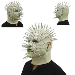 Cosplay Movie Character Hellraiser Nail Man Funny Scary Halloween Mask Full Face Horror Carnival Party Mardi Gras Costume Prop