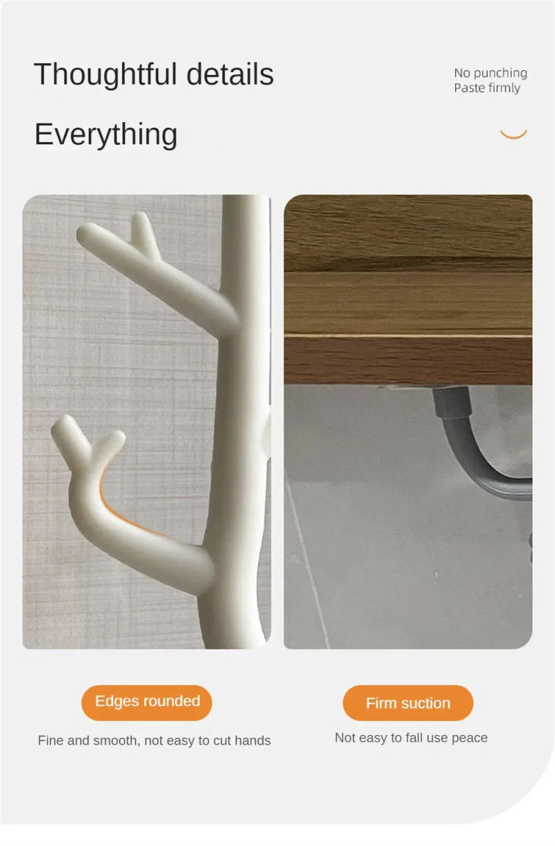 Description Picture 5 of itemMultifunctional Creative Tree Branch Hook Wall Decor Key Holder Sticky Hooks Coat Rack Hanger Hooks Home Decor Storage Organizer