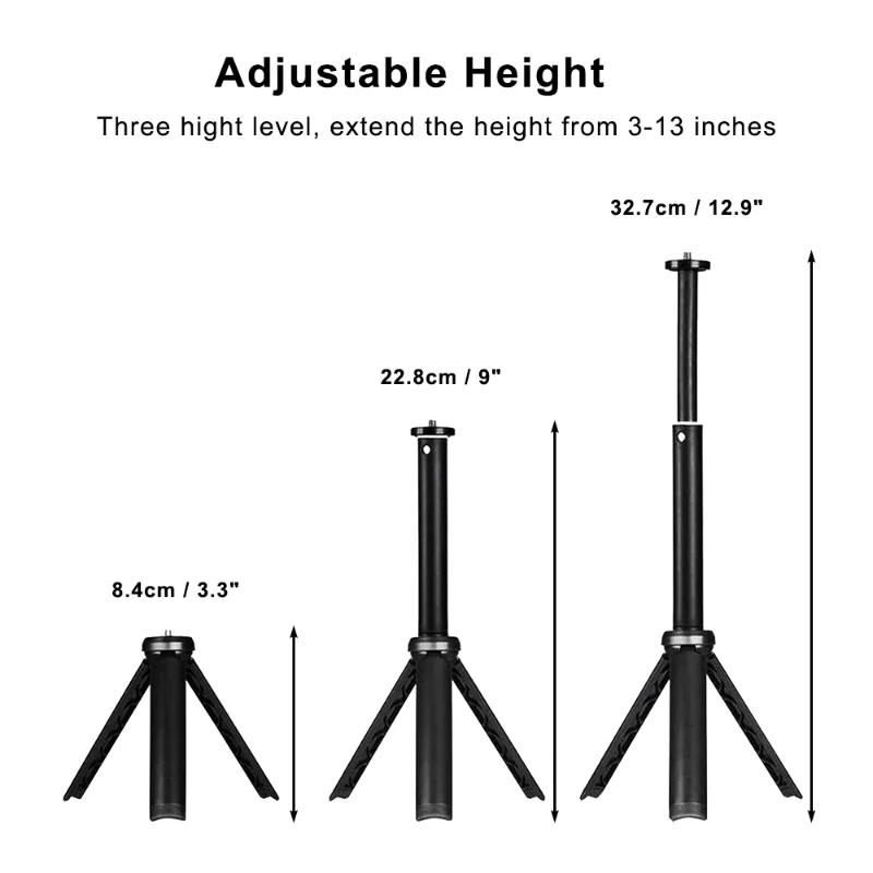 Description Picture 2 of itemLUXCEO L03 Portable Small Tripod Stand Desk Tripod Photography Light Stand for Camera LUXCEO P200 Q508A Video Light Ring Light
