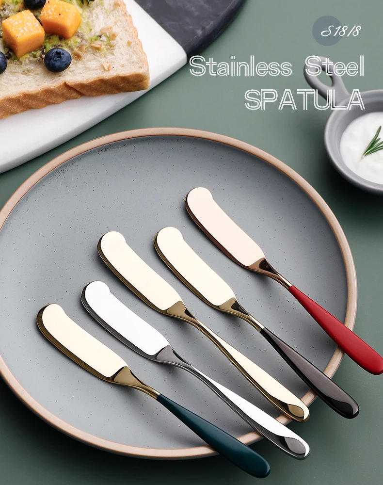 Description Picture 2 of itemStainless Steel Butter Knife Cheese Dessert Jam Table-knife Spreaders Breakfast Cutlery Tool Tableware Kitchen Supplies