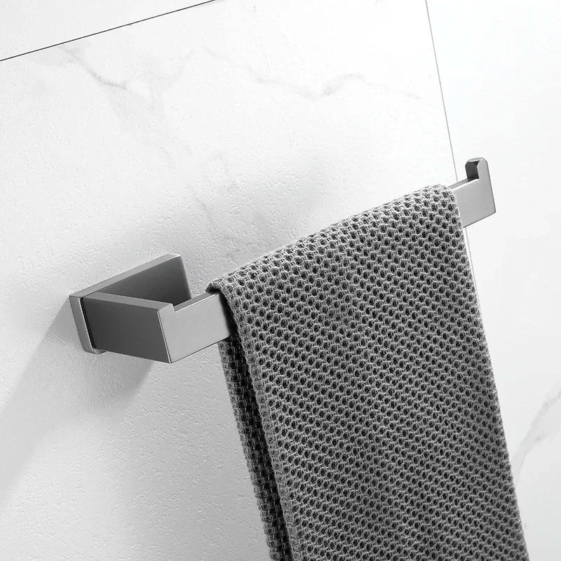 Description Picture 2 of itemTowel Ring Bathroom Towel Stainless Steel Punch-Free Simple Towel Hook Gun Gray Toilet Kitchen Hanging