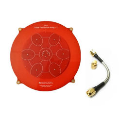 150Mm Triple Feed Patch 5.8Ghz 14Dbi Pagoda Array FPV Antenna Image Transmitter Flat Panel Antenna For FPV Drone Red Easy To Use