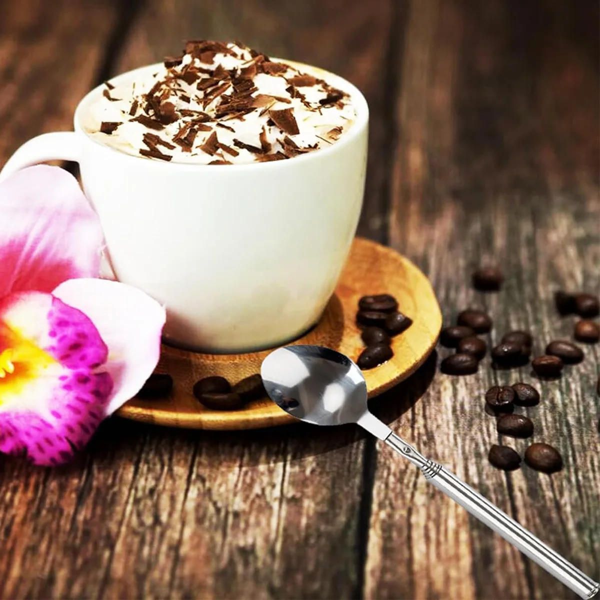 Description Picture 4 of itemCreative Telescopic Tableware Stainless Steel Barbecue Fork Portable Telescopic Barbecue Fork Spoon Barbecue Accessories  ìº í•‘ìš©í’ˆ