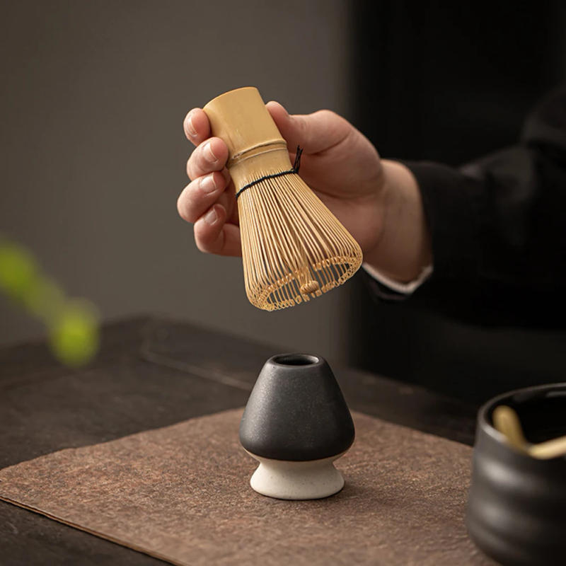 Description Picture 6 of itemCeramic Matcha Green Tea Chasen Holder Japanese Stand Bowl Bamboo Whisk Grinder Brushes Tea Tool Holder Teaware Sets Accessories