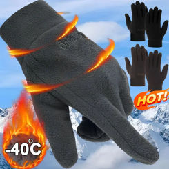 Winter Gloves Men Cycling Bike Women Thermal Fleece Cold Resistance Wind Waterproof Bicycle Warm Outdoor Running Skiing Mitten