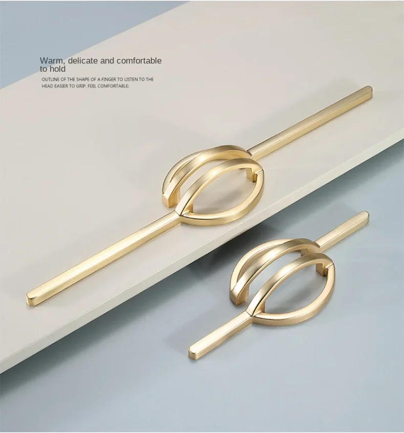 Description Picture 3 of itemLuxury Nordic Furniture Cabinet Drawer Handle Door Pull Kitchen Cupboard Wardrobe Bathroom House Dresser Closet Brass Grey Knob