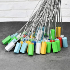 50pcs Disposable Self-locking Steel Wire Seals Container Coal Transportation Oil Tank Truck Is Sealed Anti-theft Lead Zip Ties
