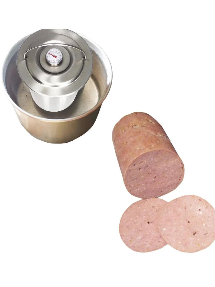 Description Picture 4 of itemStainless Steel Steamed Meat Pot with Thermometer Meat Press Cooker Ham Press for Home Kitchen Braising Baking Tool