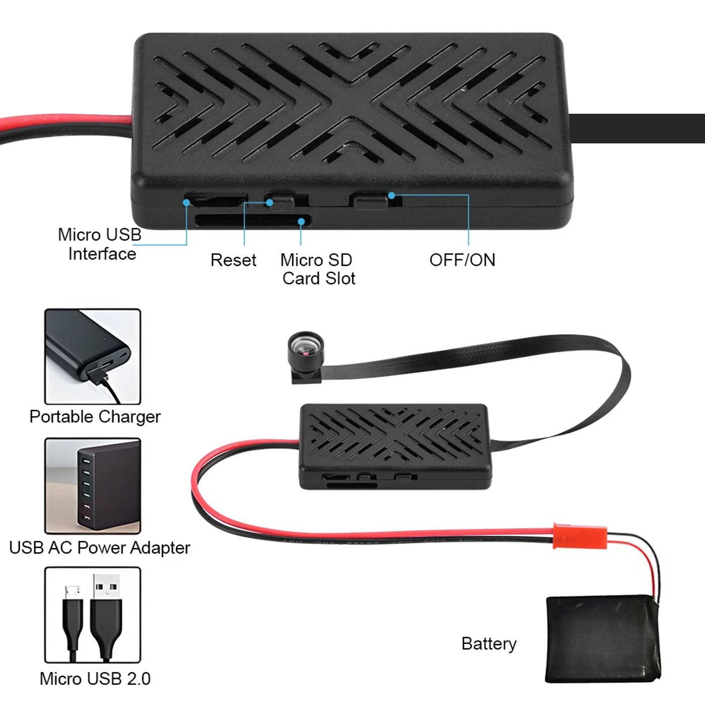 Description Picture 3 of itemMini Camera HD 1080P Wifi Camcorder Portable Wifi Wireless Module Video Record Support Remote View P2P 90 degrees Camera