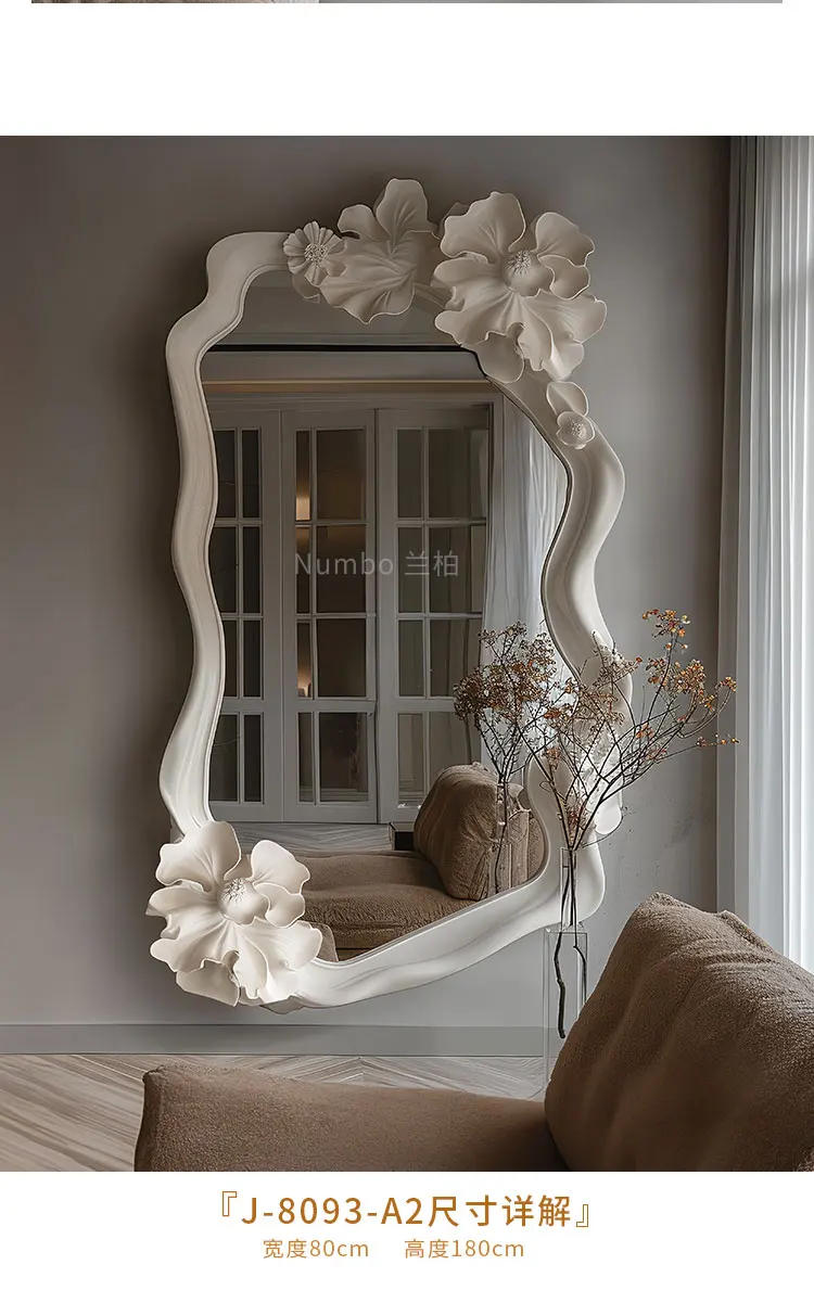 Description Picture 4 of itemWall Mirrors Full Body Standing Mirror Wall Decoration Room Decor Modern Home Liquidation Living Luxury Ornaments Light Mirrors