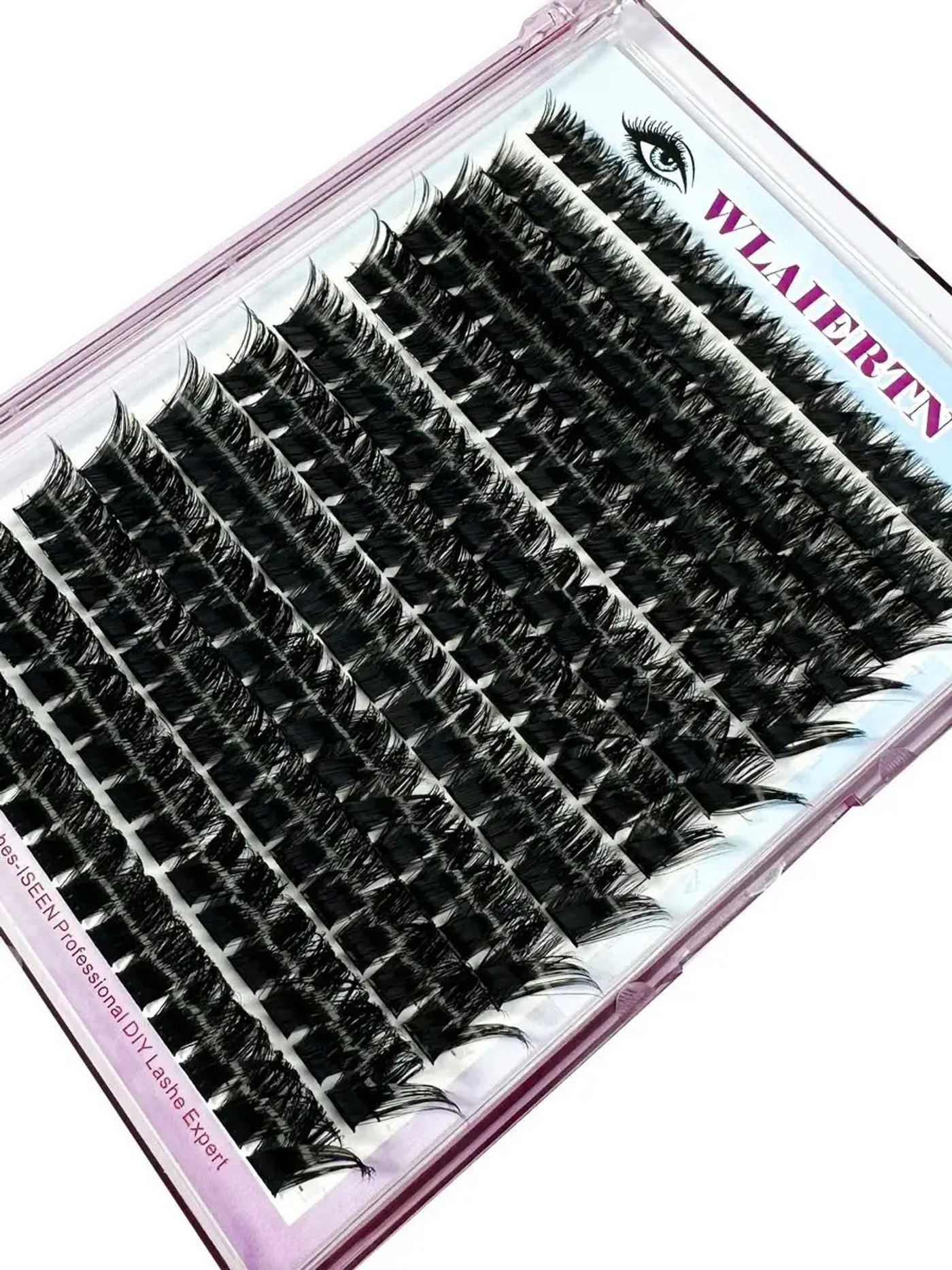 Description Picture 5 of item12Rows DIY 3D Fluffy Lash Clusters 160D/90D Thick Eyelash Clusters Wispy Individual Lashes 10-18mm Cluster Eyelash Extension