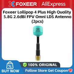 Foxeer Lollipop 4 Plus High Quality Transmitting and Receiving 5.8G 2.6dBi FPV Omni LDS Antenna for RC FPV Racing Drone