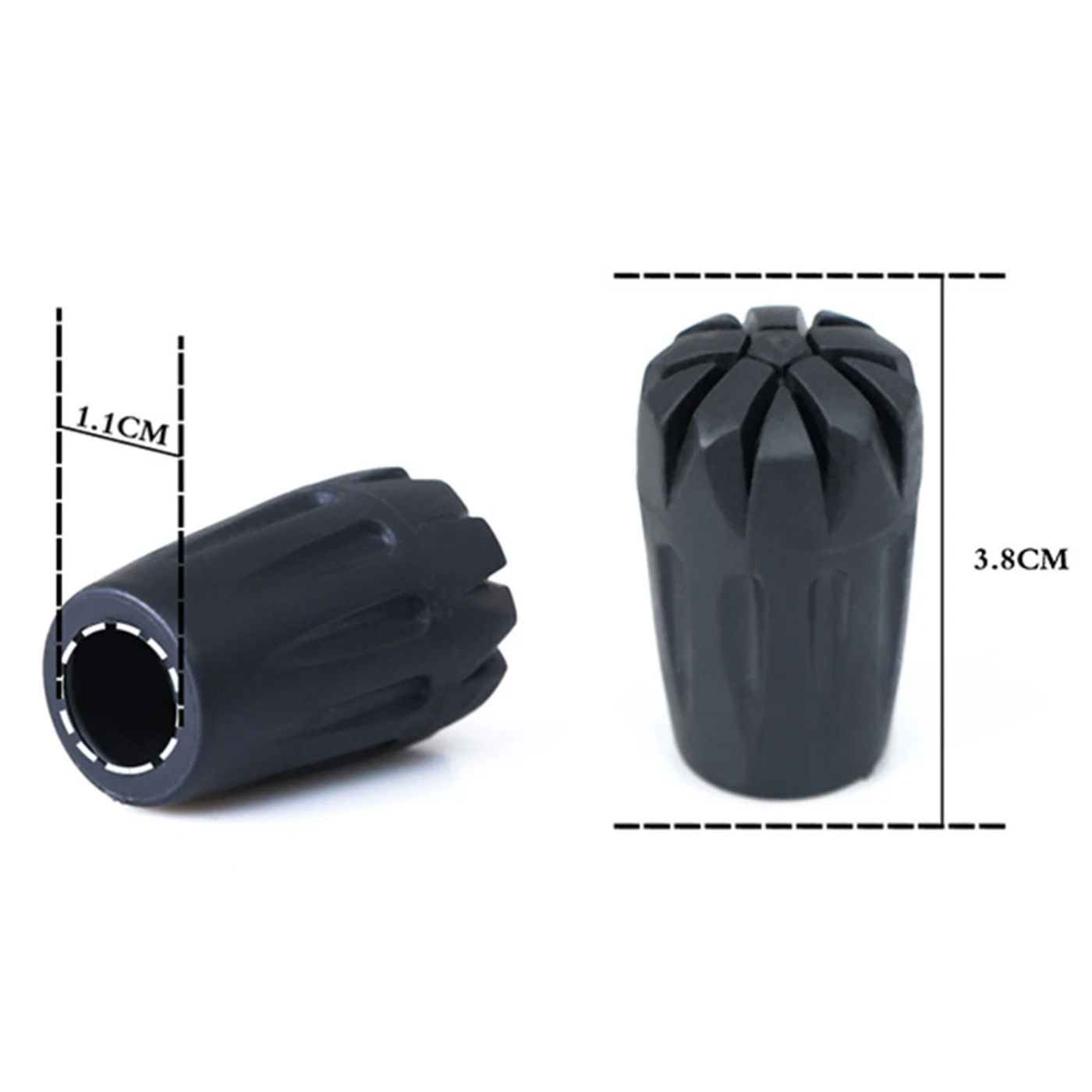 Description Picture 3 of item8Pcs Poles Rubber Tip Walking Canes Rubber Tips Hiking Pole Replacement Tips Pole Tips Stick Protect Equipment Accessory