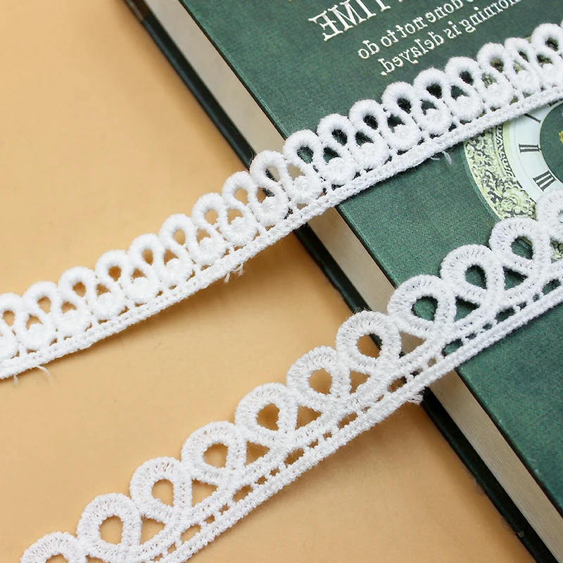 Description Picture 5 of item10Y/lot Width 16cm Pure Cotton Flower Wavy Edge Lace Fabric Soft Baby Clothing Accessories,Handmade DIY Sewing Lace Trim RS4741