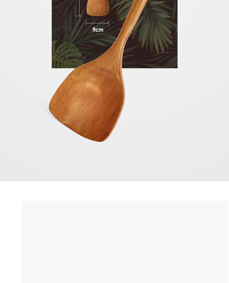 Description Picture 3 of itemWooden Spatula Long Handle Heat Resistant Spoon Non-Stick Pan Wood Shovel Cooking Spatula Kitchen Utensils Cookware For Home