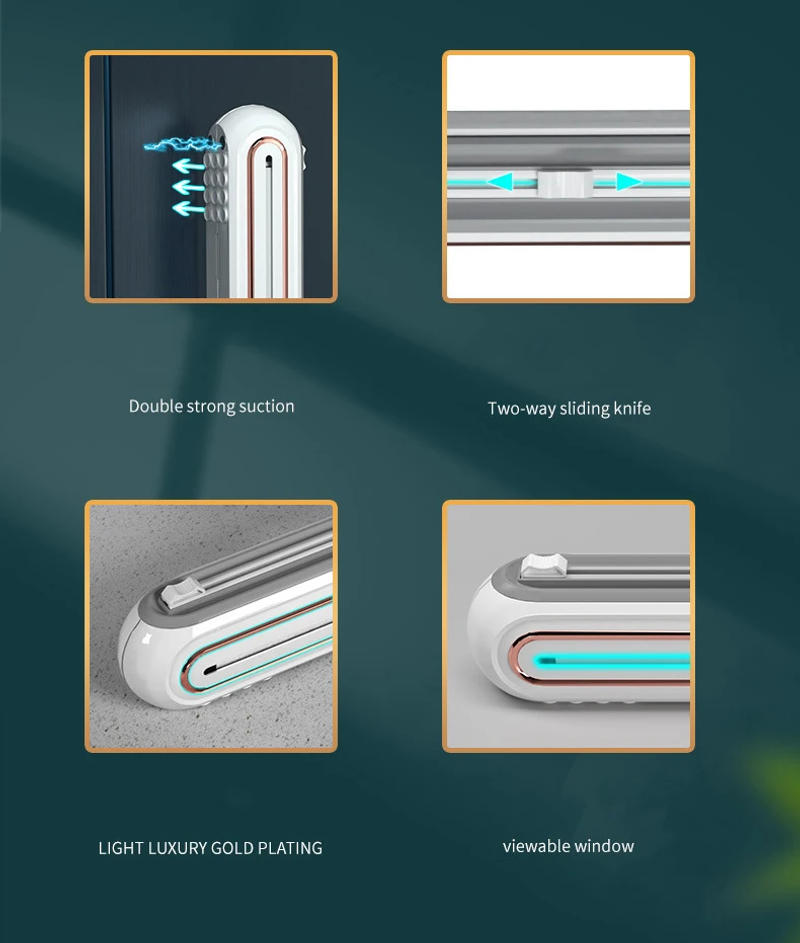 Description Picture 4 of itemHousehold Reusable Food Plastic Wrap Magnetic Dispenser with Cutter, Tin/Aluminum Foil Dispenser with Cutter, Maximum 12 Inch