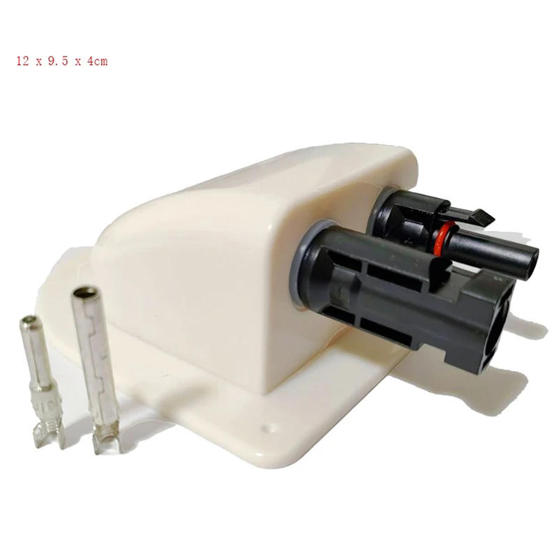 Description Picture 5 of itemSolar Panel Double Hole Wire Cable Entry Gland Sealing Box Curved Cable Connector Waterproof For RV Caravan