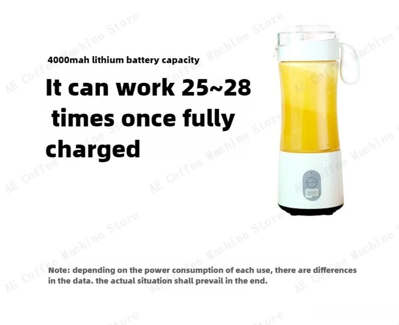 Description Picture 6 of itemMini Portable Electric Fruit Blender Electric Fruit Blender Household Juicers Fruit Extractors Machine Portable Blender