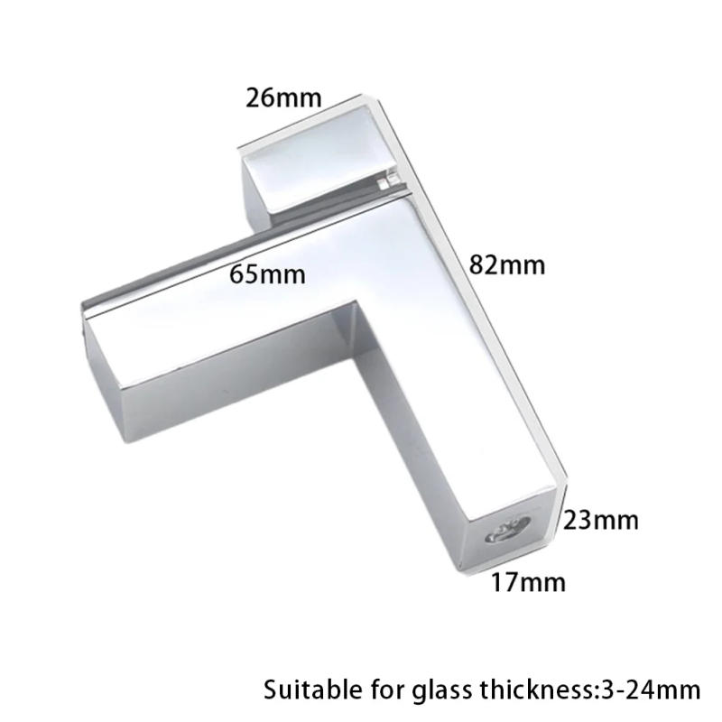 Description Picture 6 of itemF Shape Design Shelf Clamp Adjustable Glass Shelf Bracket Reliable Support for Showcasing Decorative Items and Collectibles
