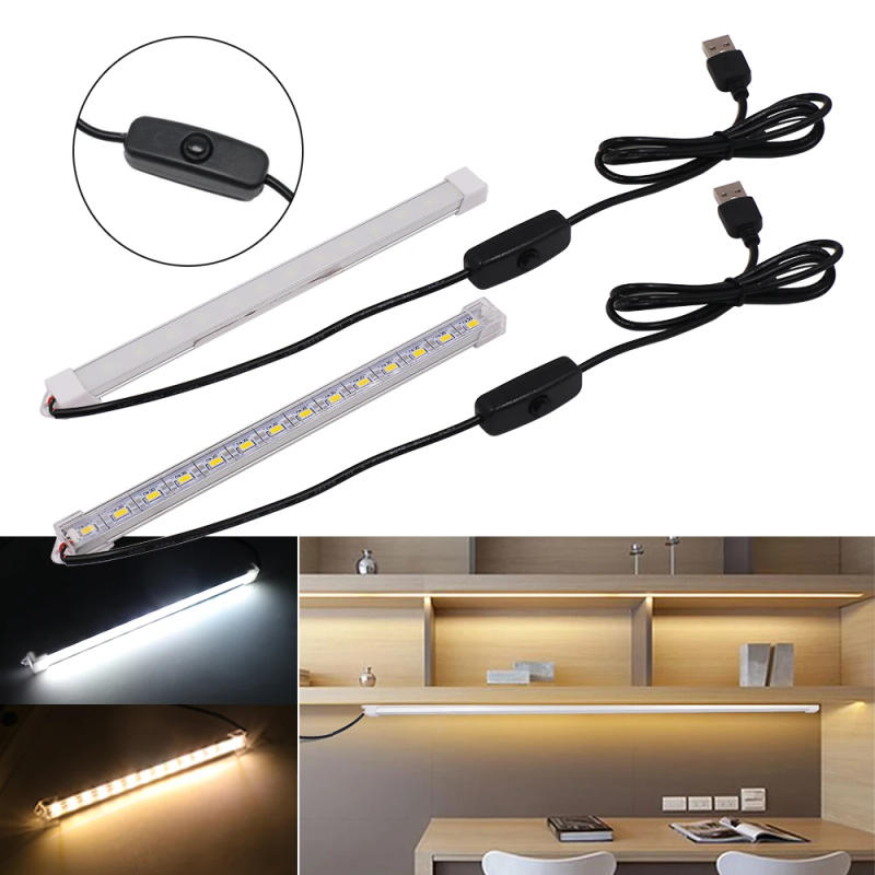 Description Picture 2 of itemUSB Led Bar Light With Switch 5V SMD5630 High Brightnes Rigid Strip Under Cabinet Wardrobe Tube Night Lamp 10/20/35/40/50cm