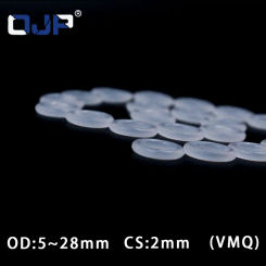 White Rubber Ring Silicone Seals CS2mm Thickness 5/5.5/6/6.5/7/7.5/8/8.5/9/9.5/10/10.5/11/11.5~28mm OD Silicon Oring Seal .-.