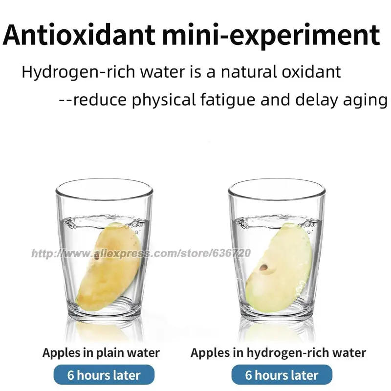 Description Picture 6 of item1600 PPB Rich Hydrogen Water Pitcher, Generator Electrolysis Electric Tea Kettl with SPE and PEM Concentrator Technology