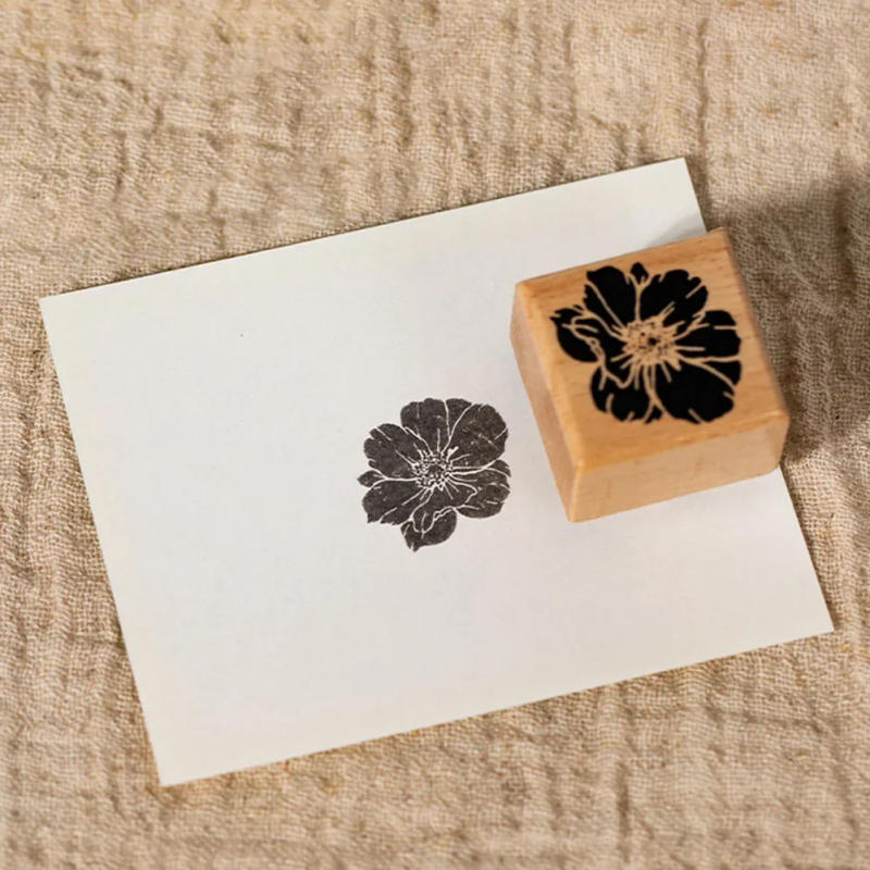 Description Picture 6 of item1pc Wood Rubber Stamps Flower Plant Decorative Wooden Rubber Stamp Set For DIY Craft Diary Craft Scrapbooking