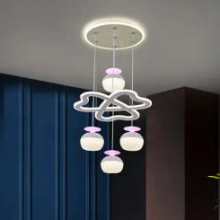 Modern minimalist dining room ceiling chandelier three-color light dining room bar creative luxury light in the bedroom