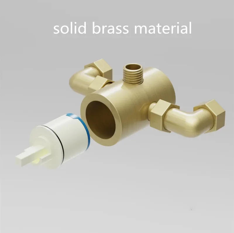 Description Picture 5 of itemBathroom Shower Set Wall Mounted Gold Single Lever Classical Faucet Bath & Mixer Tap Brass Shinning Gold