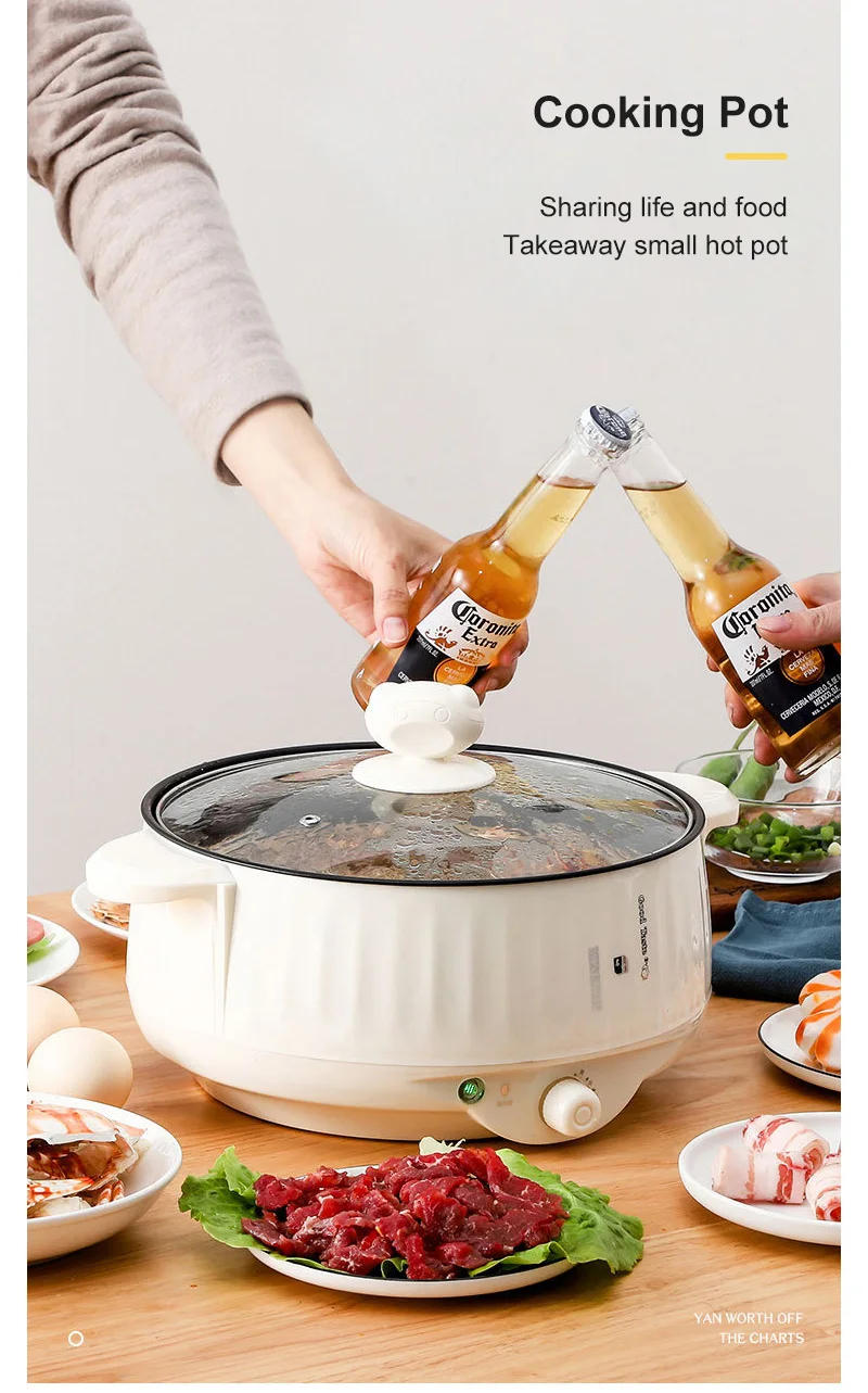 Description Picture 3 of item220V Multi Cookers Single/Double Layer Electric Pot 1-2 People Household Non-stick Pan Hot Pot Rice Cooker Cooking Appliances
