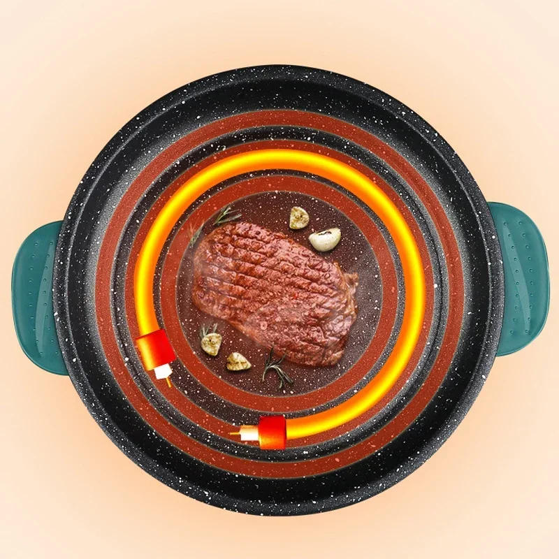 Description Picture 4 of itemElectric MultiCooker Electric Frying Pan 220V Househould Barbecue Fried Steak Fish Omelette Frying Pan Non-stick Cooking Machine