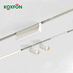 Smart Magnetic Track Lighting System Tuya Zigbee White Magnetic Track Light Dimmable 48V DALI Rail Magnet Lamp