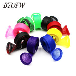 BYOFW 1 PC 25mm Width Elastic Fishing Rod Building Cover Protective Sleeve Braided Mesh Replacement Sock Glove Jacket Net Tube