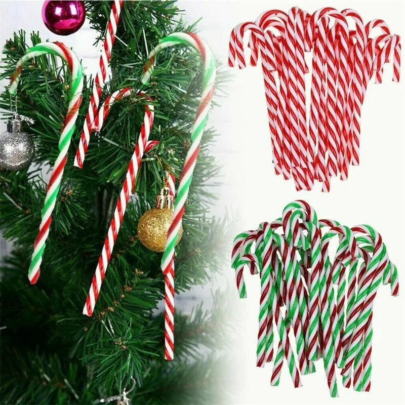 Description Picture 2 of item24/6PCS Mini Candy Canes Miniature Christmas Tree Decor Peppermint Swirls Pendant DIY Scrapbook Craft Gift Home Party Navidad