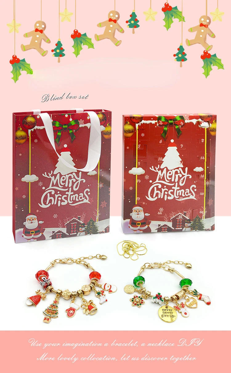 Description Picture 2 of itemChristmas Countdown Calendar Advent Calendar Girls Christmas Gift Advent Calendar 2023 Kids,24 Days DIY Christmas Bracelet Gifts