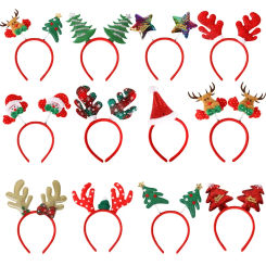 Christmas Headband Decoration for Kids Adult Cute Santa Elk Xmax Hair Accessories Costume Prop Christmas Decoration 2024 Navidad