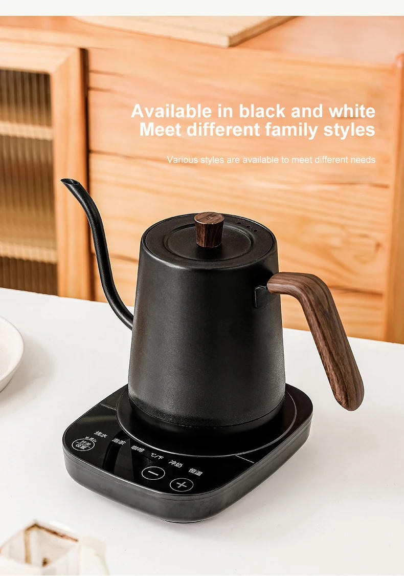 Description Picture 4 of itemGooseneck Electric Kettle 800ml Hand Brew Coffee Pot smart Teapot Temperature Control Pot 1000W Rapid Heating Kettle 110v/220v