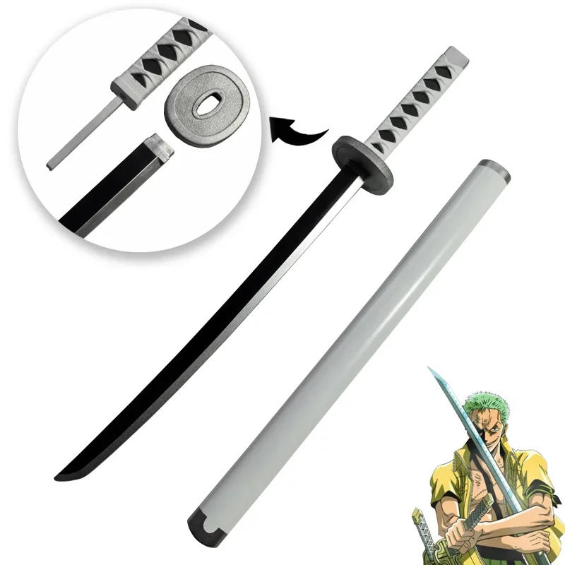 Description Picture 5 of item72cm Anime Cosplay Roronoa Zoro Katana Sword PU Trafalgar Law Sword Role Playing Aki Mizu Samurai Weapon Party boy Gifts model