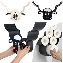 Sheep Toilet Paper Holder Shelves Funny Wall Mount Toilet Paper Storage Bathroom Decor Tissue Shelf Bathroom Decorative Hardware