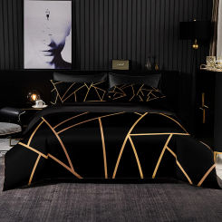 Minimalist Style Bedding Set Duvet Cover 240x220 With Pillowcase Black 200x200 Quilt Cover Twin Queen King Size Bed Sheet Set