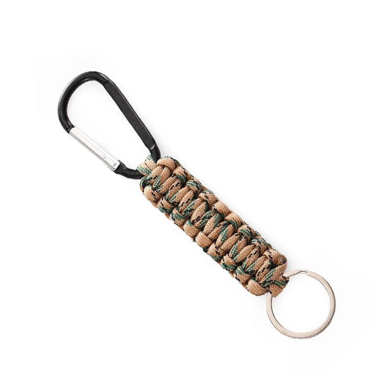 Description Picture 6 of itemOutdoor Keychain Carabiner Clip Military Paracord Braided 7-Core Rope Emergency Knot Camping Hiking Key Ring Survival Tools