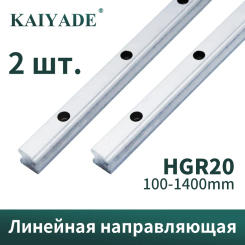 2PCS HGR20 length 100-500mm Square Linear Guide Rail For CNC Slide Block Carriages HGH20CA Router Engraving