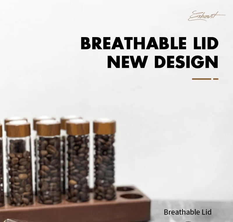 Description Picture 4 of itemCoffee Bean Storage Container Tube Vacuum Single Dose With Breathable Lip Espresso Accessories Barista Tools Coffeeware Sets