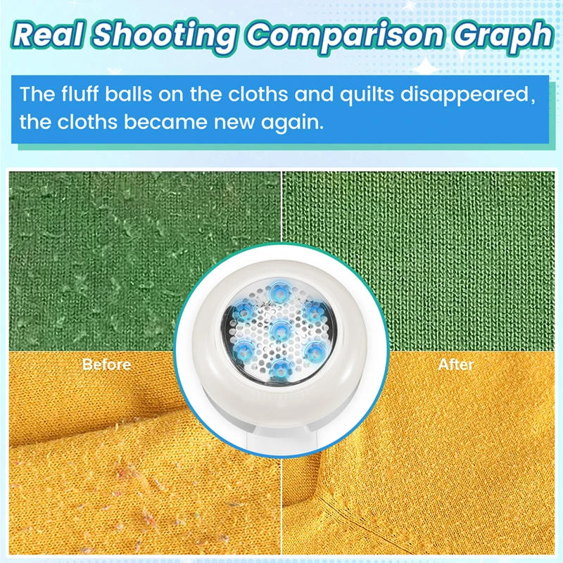 Description Picture 4 of itemElectric Lint Remover Wireless Rechargeable Fuzz Shavers Clothes Sweater Fabric Shaver Pill Remover Lint Pellet