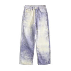 Men's European American Snowflake Tie-dyed Jeans Trendy High Street Personality Hip Hop Handsome Casual Versatile Denim Pants